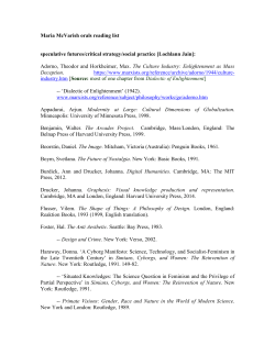 Speculative Futures, Critical Strategy, Social Practice