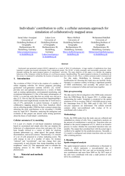 Individuals` contribution to cells: a cellular automata approach for