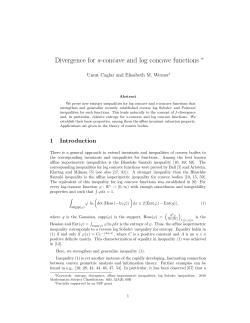 Divergence for s-concave and log concave functions