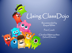 IntroToClassDojo - Cleveland Metropolitan School District