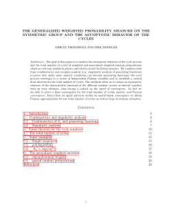 THE GENERALIZED WEIGHTED PROBABILITY MEASURE ON THE