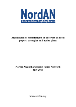 Alcohol policy commitments in different political papers