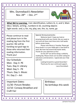 Newsletter week 13