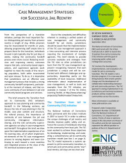 Case Management Strategies for Successful Jail