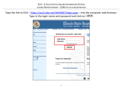 ELIS Instructions - Reinstatement of Lapsed Licenses