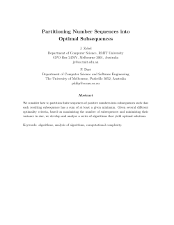 Partitioning Number Sequences into Optimal Subsequences