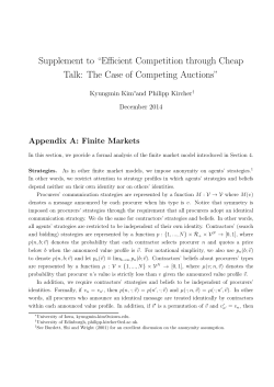 Supplement to - School of Economics Home Pages Server