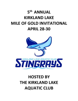 kirkland lake mile of gold invitational april 28-30 host club