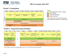 MD Curriculum 2016-2017 Period 1: Foundations Period 2