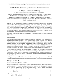 Tail Probability Calculator by Characteristic Function Inversion