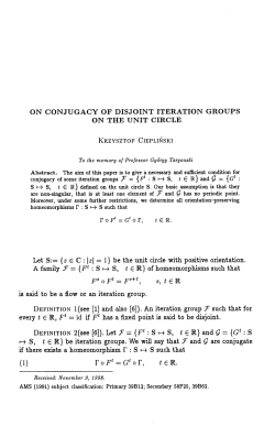 ON CONJUGACY OF DISJOINT ITERATION GROUPS ON THE