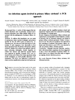 Are inkctious agents involved in primary approach biliary cirrhosis
