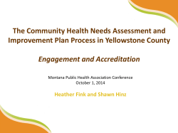 The Community Health Needs Assessment and Improvement Plan