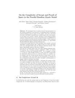 On the Complexity of Scrypt and Proofs of Space in the Parallel
