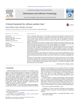 A formal framework for software product lines