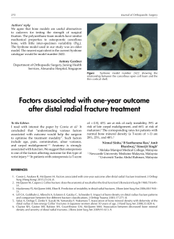 Factors associated with one-year outcome after distal radial fracture