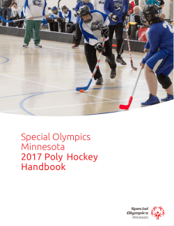 2017 Poly Hockey Handbook - Special Olympics Minnesota