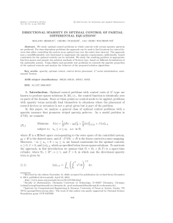 Directional Sparsity in Optimal Control of