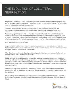 The Evolution of Collateral Segregation