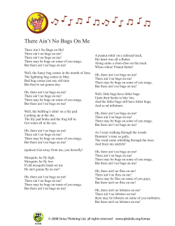 There Ain`t No Bugs on Me!