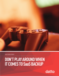 DON`T PLAY AROUND WHEN IT COMES TO SaaS