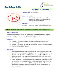 Test Taking Strategies