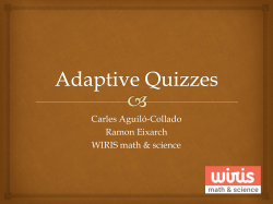 Adaptive Quizzes - PechaKucha - MoodleMoot IE-UK