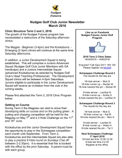 Nudgee Golf Club Junior Newsletter March 2016