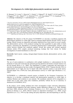 Outline paper submitted to the IWA World Water Congress