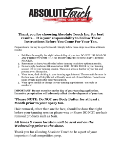 Pre Tanning Prep Instructions