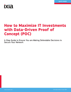 IXIA - How To Maximise IT Investments with Data Driven Proof of