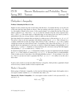 CS 70 Discrete Mathematics and Probability