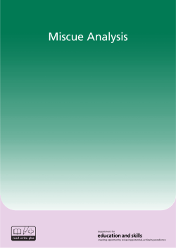 Miscue Analysis B/let NO TOP