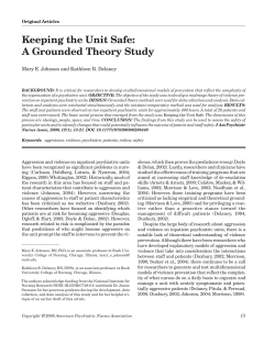 Keeping the Unit Safe: A Grounded Theory Study