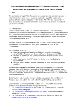 Self-assessment template for social workers prior to embarking on