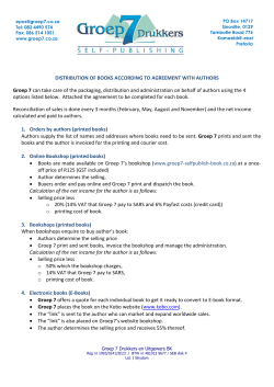 DISTRIBUTION OF BOOKS ACCORDING TO AGREEMENT WITH