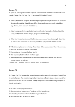 1 Exercise 7.1 In a) and b), you may find it useful to