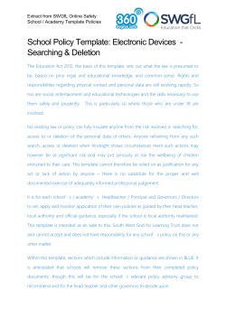 School Policy Template: Electronic Devices - Searching