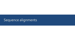 Sequence alignments
