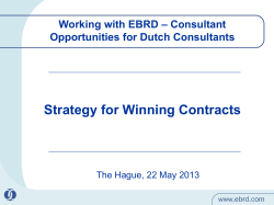 Strategy for Winning EBRD Contracts