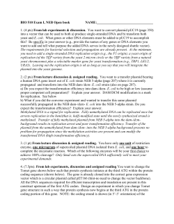 2014 Exam I answer key