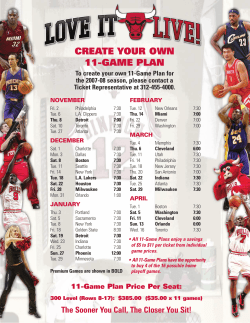 create your own 11-game plan