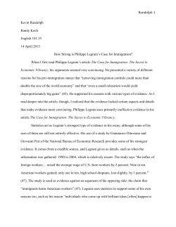 Argument Evaluation Essay -- English 101