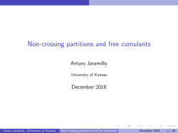 Non-crossing partitions and free cumulants