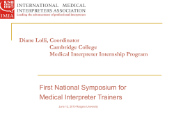 First National Symposium for Interpreter Trainers