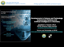 Developments in Science and Technology: Autonomous Systems