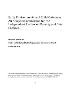 Early Environments and Child Outcomes: An