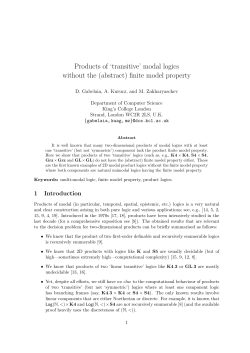 (abstract) finite model property - Department of Computer Science
