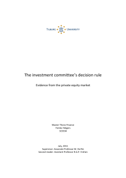 The investment committee`s decision rule