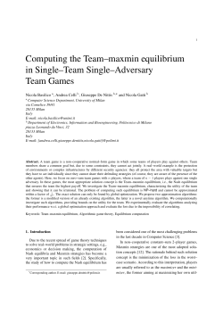 Computing the Team–maxmin equilibrium in Single–Team Single